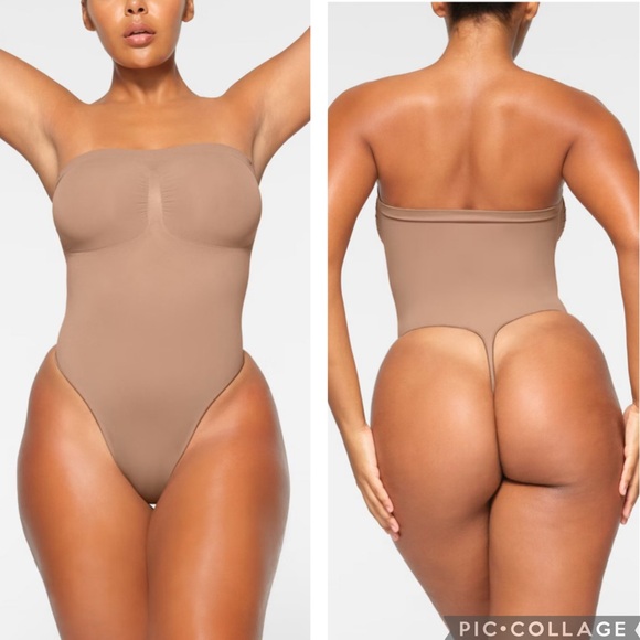 SKIMS Other - Skims Seamless Sculpt Strapless Thong‎ Bodysuit Sienna XS
